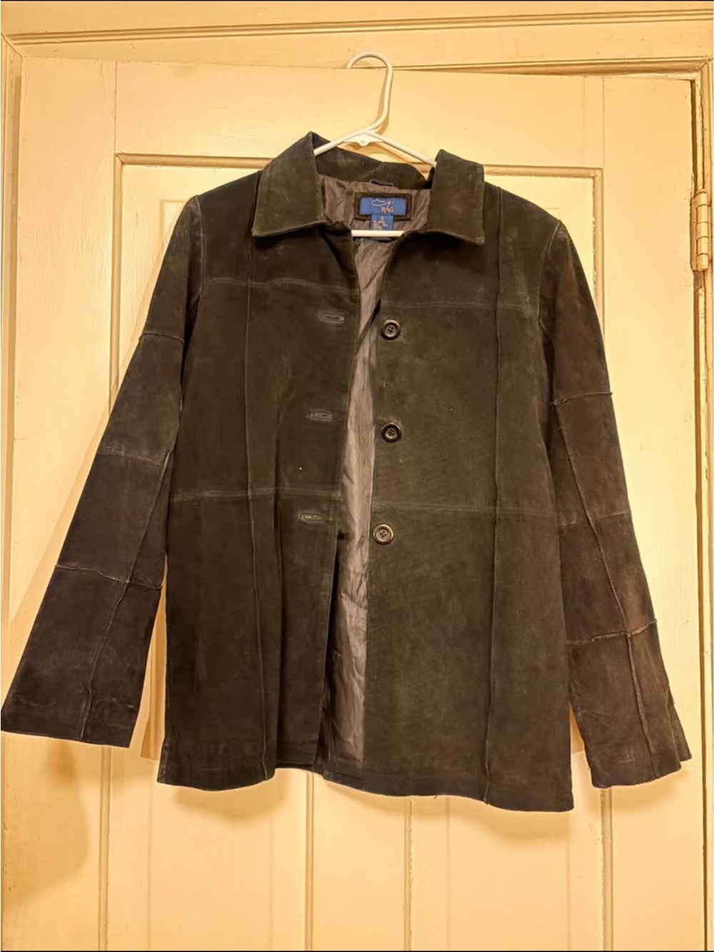 RAG vintage 100% suede leather jacket - Picture 4 of 6